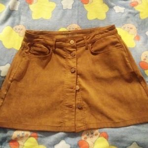 Faux Suede Skirt